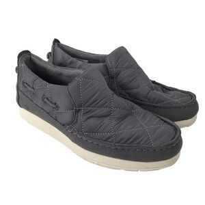 Sperry Quilted Slip-On Mules in Charcoal Gray with Cream Sole